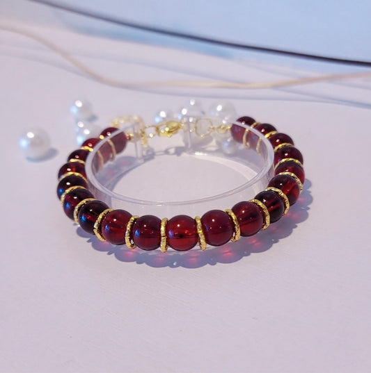 pulsera de pelas de vidrio