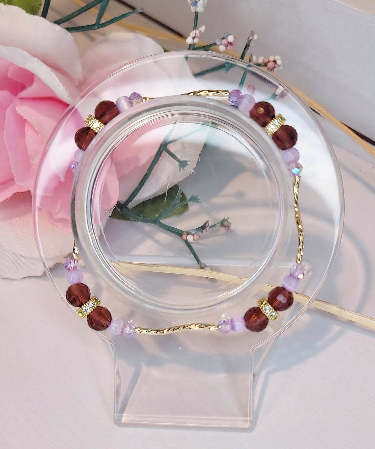pulsera violeta cristal