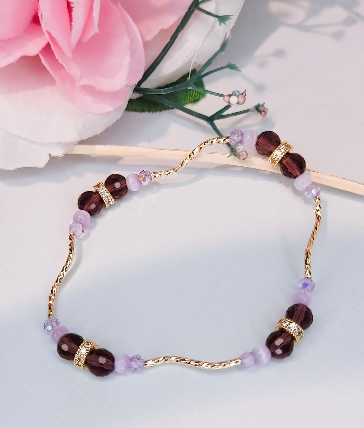 pulsera violeta cristal