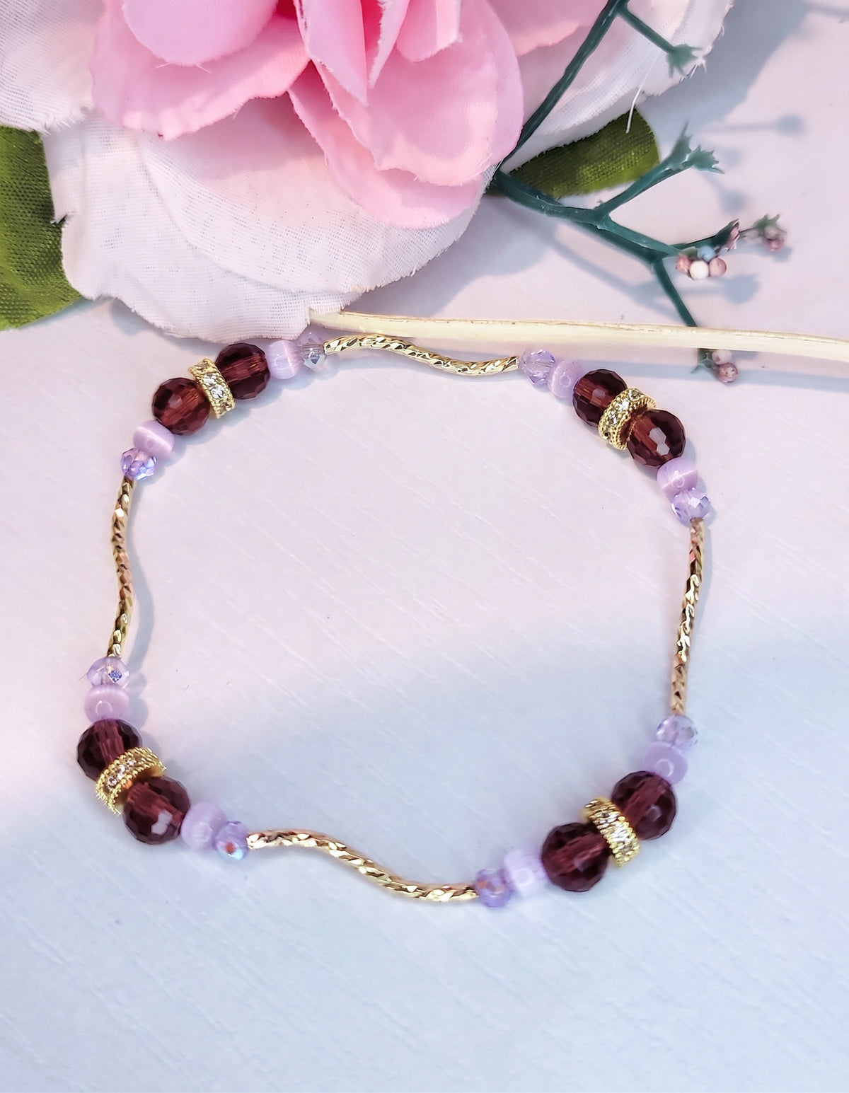 pulsera violeta cristal