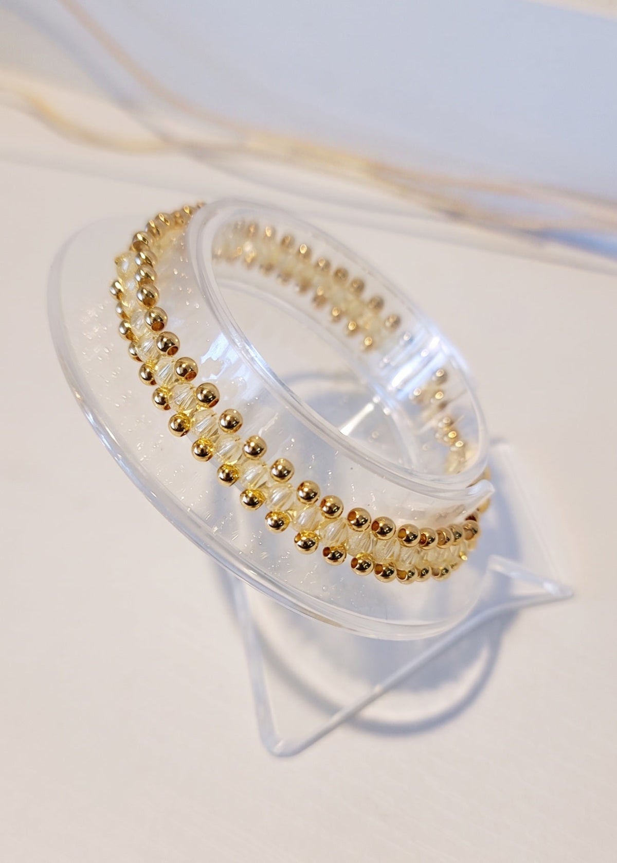 pulsera de cristal estilo moderno