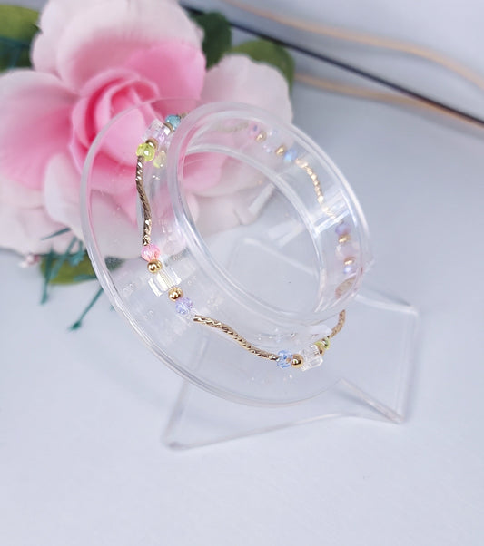 pulsera multicolores de cristal