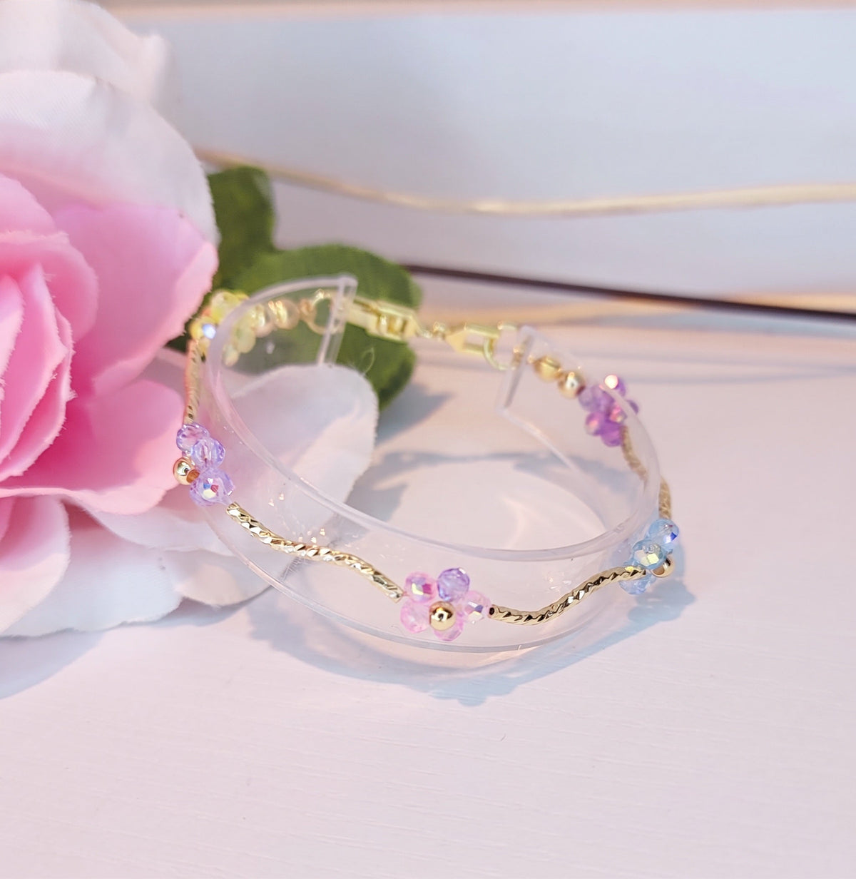 pulsera arcoiris de cristal
