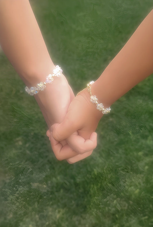 Pulseras tejidas a mano con cuentas de cristal