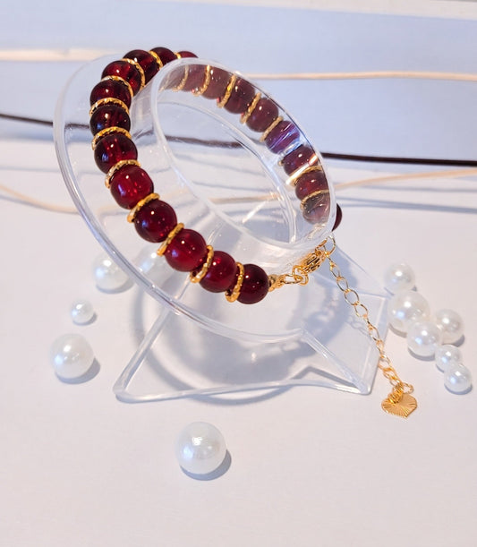 pulsera de pelas de vidrio